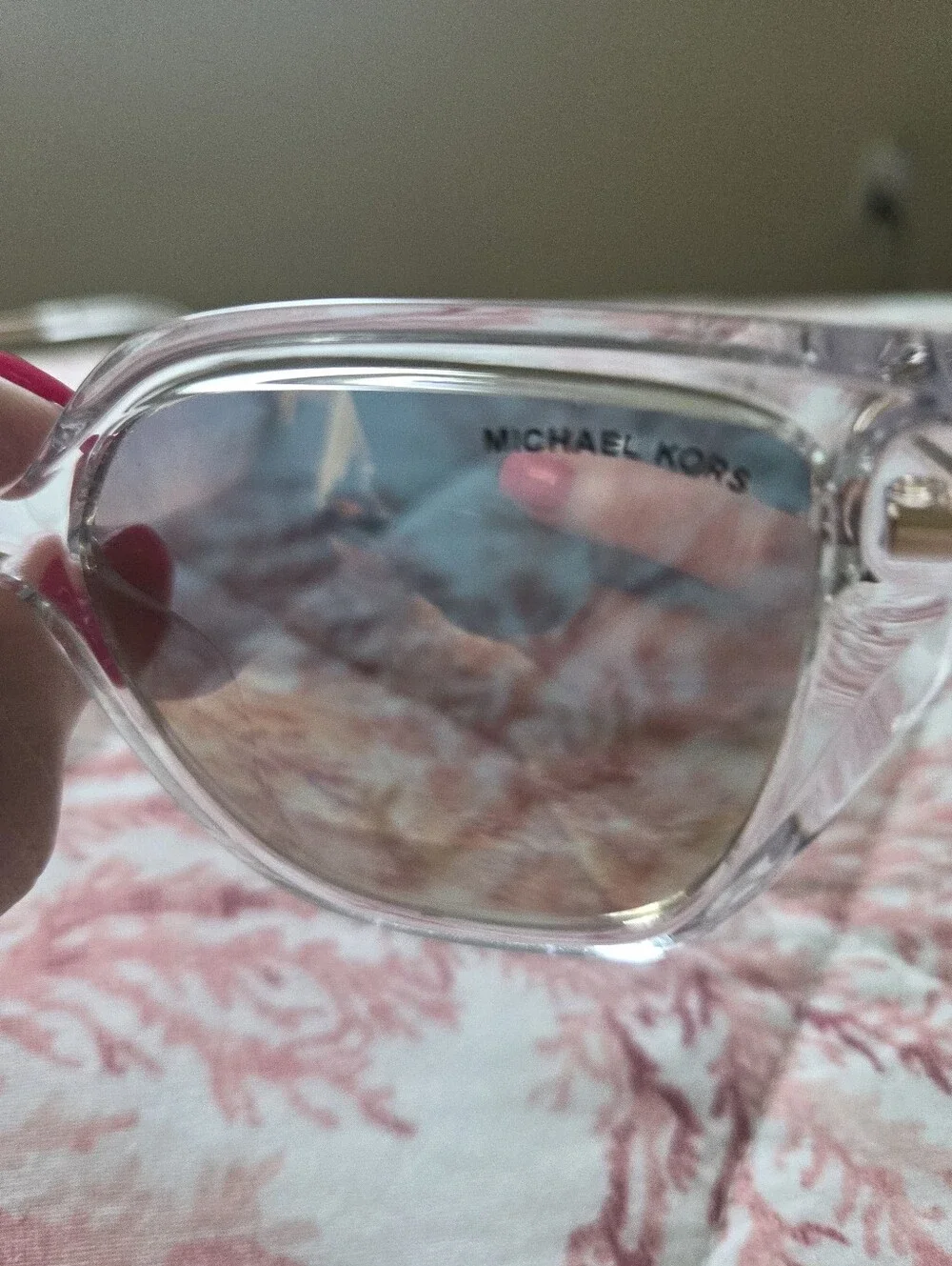 Michael Kors Clear Frame Polarized  Sunglasses. LIKE NEW well Cared For
